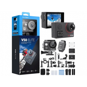 AKASO V50 Elite 4K/60FPS 20MP Wi-Fi Aksiyon Kamera ve Aksesuar Seti Siyah