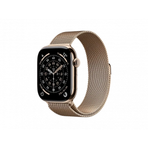 APPLE MFD74TU/A  Watch Series 11 GPS + Cellular 46mm Gold Titanium Case with Gold Milanese Loop - S/M