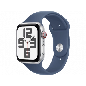 APPLE Watch SE GPS + Cellular 2024  40mm Silver Aluminium Case with Denim Sport Band - S/M