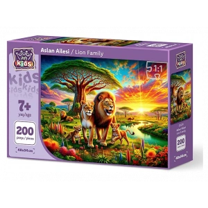 ART PUZZLE Art Çocuk Aslan Ailesi 200 Parça Puzzle
