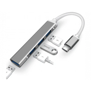DAYTONA C-809 Type-C to 4* USB 3.0 Çevirici Adaptör Gri
