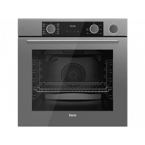 FERRE XE64CPR 73L Buharlı Cam Ankastre Fırın Gri