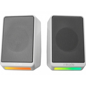 MIKADO MD-178 2.0 3W*2 RGB Aydınlatmalı USB + 3.5mm USB 5V Hoparlör Beyaz