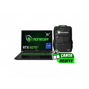 MONSTER Tulpar T6 V3.7.5/ Intel Core i9 13900HX/ 32GB Ram/ 1 TB SSD/ RTX5070 TI/ 16/ W11 Laptop