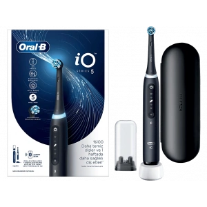 ORAL B iO 5 Şarjlı Diş Fırçası Siyah + Seyahat Kabı