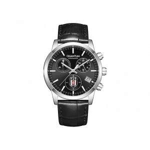 QUANTUM Beşiktaş 25/D1 GNL69E450023 Deri Kayışlı 43 mm Kol Saati Siyah
