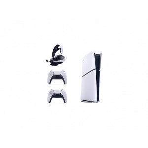 SONY 2. Beyaz Dualsense PS5 Elıte Kablosuz Kulaklık+Playstation 5 Slim(İthalatçı Garantili) Oyun Konsolu Beyaz