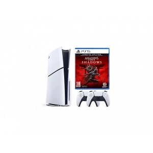 SONY 2.Kol Dualsense+Assasins Creed Shadows+Playstation 5 Slim Cdli (İthalatçı Garantili) Oyun Konsolu Beyaz