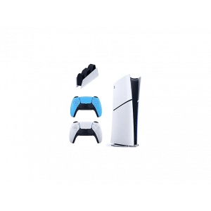 SONY Şarj İstasyonu + 2 Mavi Dualsense+Playstation 5 Slim Digital 825 GB (İthalatçı Garantili) Oyun Konsolu Beyaz
