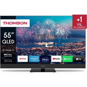 THOMSON 55QG6C14 55 inç 139 Ekran Uydu Alıcılı Ultra HD 4K Google Smart QLED Plus TV