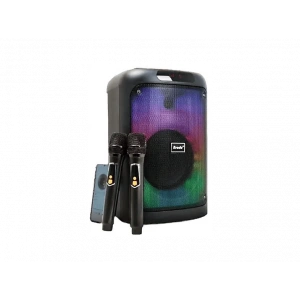 TORIMA BTS-2102 33 W Karaoke Subwoofer Çift Mikrofonlu Taşınabilir Akıllı Bluetooth Hoparlör Siyah
