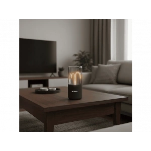 TORIMA D40 TWS Manyetik Bükülebilir Işık 5.3 Bluetooth Hoparlör Siyah