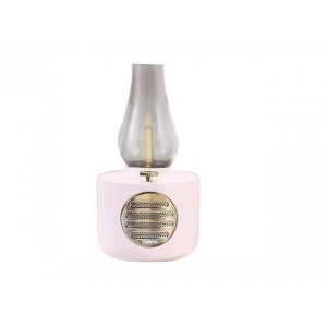 TORIMA D53 Vintage Gaz Lambası Taşınabilir Ayarlanabilir Işıklı USB Şarjlı Bluetooth Hoparlör Pembe