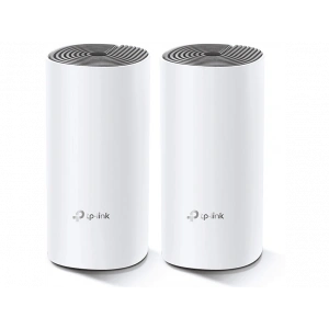 TP-LINK Deco E4 (2-Pack) | Wi-Fi 5 Mesh | AC1200 Mbps | Fiber Destekli | Çift Bant | 100 Mbps Port | 100 Cihaz | 260 m² Kapsama | WPA3 | Mobil Kurulum