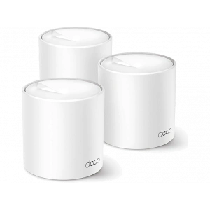 TP-LINK Deco X50 (3-Pack) | Wi-Fi 6 Mesh | AX3000 Mbps | Fiber Destekli | Çift Bant | Gigabit Port | 150 Cihaz | 600 m² Kapsama | WPA3 | Mobil Kurulum