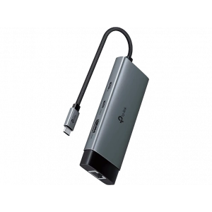 TP-LINK UH6120C | USB-C 6-in-1 Hub | 4K HDMI | 1 Gbps Ethernet | 100W Şarj | USB-C & A Data | SD/microSD | Tak & Çalıştır