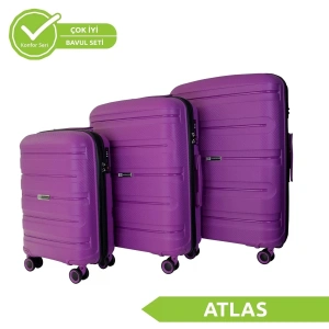 VEGMANN Atlas Polipropilen 3lü Valiz Seti Violet