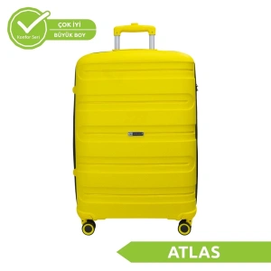 VEGMANN Atlas Polipropilen Büyük Boy Valiz Sarı