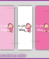 10 adet Sargılı Bebek Çikolata İsim Etiketi - Yapışkanlı Sticker -CE108