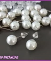 10 çift (20 adet) Hazır Hediyelik Top İnci Küpe