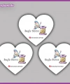 30 adet - 5 cm Kişiye Özel Logolu Kalp Etiket - BS150