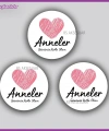 15 Adet - 5 cm - Anneler Günü Hediyelik Yapışkanlı Etiket