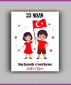 23 Nisan Çocuk Bayramı Temalı Bileklik Kartı - ÇB22