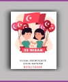 23 Nisan Çocuk Bayramı Temalı Bileklik Kartı - ÇB31