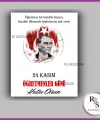 24 Kasım Öğretmenler Günü Hediyelik Bileklik İsim Kartı - ÖG04