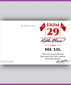 29 Ekim Cumhuriyet Bayramı Hediyelik İsim Kartı