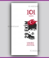 29 Ekim Cumhuriyet Bayramı Hediyelik İsim Kartı
