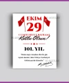 29 Ekim Cumhuriyet Bayramı Hediyelik İsim Kartı