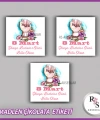 48 Adet - 8 Mart Kadınlar Günü Çikolata İsim Etiketi - Sticker - CE68