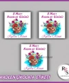 48 Adet - 8 Mart Kadınlar Günü Çikolata İsim Etiketi - Sticker - CE69