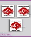 48 Adet - Cumhuriyet Bayramı Çikolata İsim Etiketi - Sticker