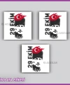 48 Adet - Cumhuriyet Bayramı Çikolata İsim Etiketi - Sticker