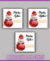 48 Adet - Yılbaşı Çikolata İsim Etiketi - Sticker