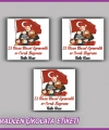 48 Adet - 23 Nisan Çocuk Bayramı Çikolata İsim Etiketi - Sticker - ÇB01