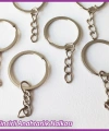 50 adet 2.5 cm Ezme Zincirli Halka Anahtarlık Aparatı -Gümüş