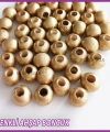 100gr 8mm Ahşap Boncuk- ALTIN - Yıldız anahtarlık yapımı için...