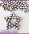 100gr 10mm Ahşap Boncuk- GÜMÜŞ - Yıldız anahtarlık yapımı için...