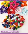 100gr 10mm Ahşap Boncuk- KARIŞIK - Yıldız anahtarlık yapımı için...