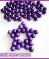 100gr 10mm Ahşap Boncuk- MOR - Yıldız anahtarlık yapımı için...