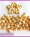 100gr 8mm Ahşap Boncuk- NATURAL - Yıldız anahtarlık yapımı için...
