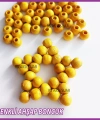 100gr 8mm Ahşap Boncuk- SARI - Yıldız anahtarlık yapımı için...
