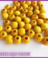 100gr 8mm Ahşap Boncuk- SARI - Yıldız anahtarlık yapımı için...