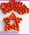 100gr 8mm Ahşap Boncuk- TURUNCU - Yıldız anahtarlık yapımı için...
