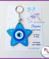 Ahşap Yıldız Nazar Boncuğu Sünnet Anahtarlık - SS026