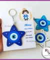 Ahşap Yıldız Nazar Boncuğu Sünnet Anahtarlık - SS025