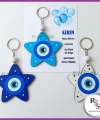 Ahşap Yıldız Nazar Boncuğu Sünnet Anahtarlık - SS024